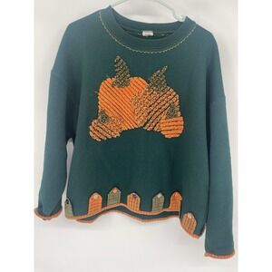 Embellished Sweatshirt Applique Autumn L